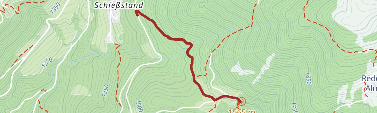 Route map: Hiking tour to the Earth pyramides